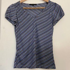 Blue Patterned Top